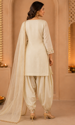 Gold Embroidered Sharara Set