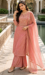 Blush Pink Embroidered Kurta Set