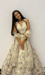 White Floral Embroidered Lehenga