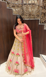 Pink & Gold Embellished Lehenga