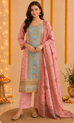 Pink Embellished Kurta Set