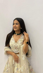 White Floral Embroidered Lehenga