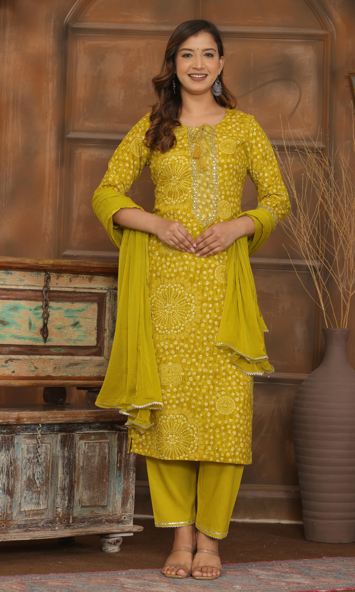Green Semi Cotton Floral Printed Salwar Suit