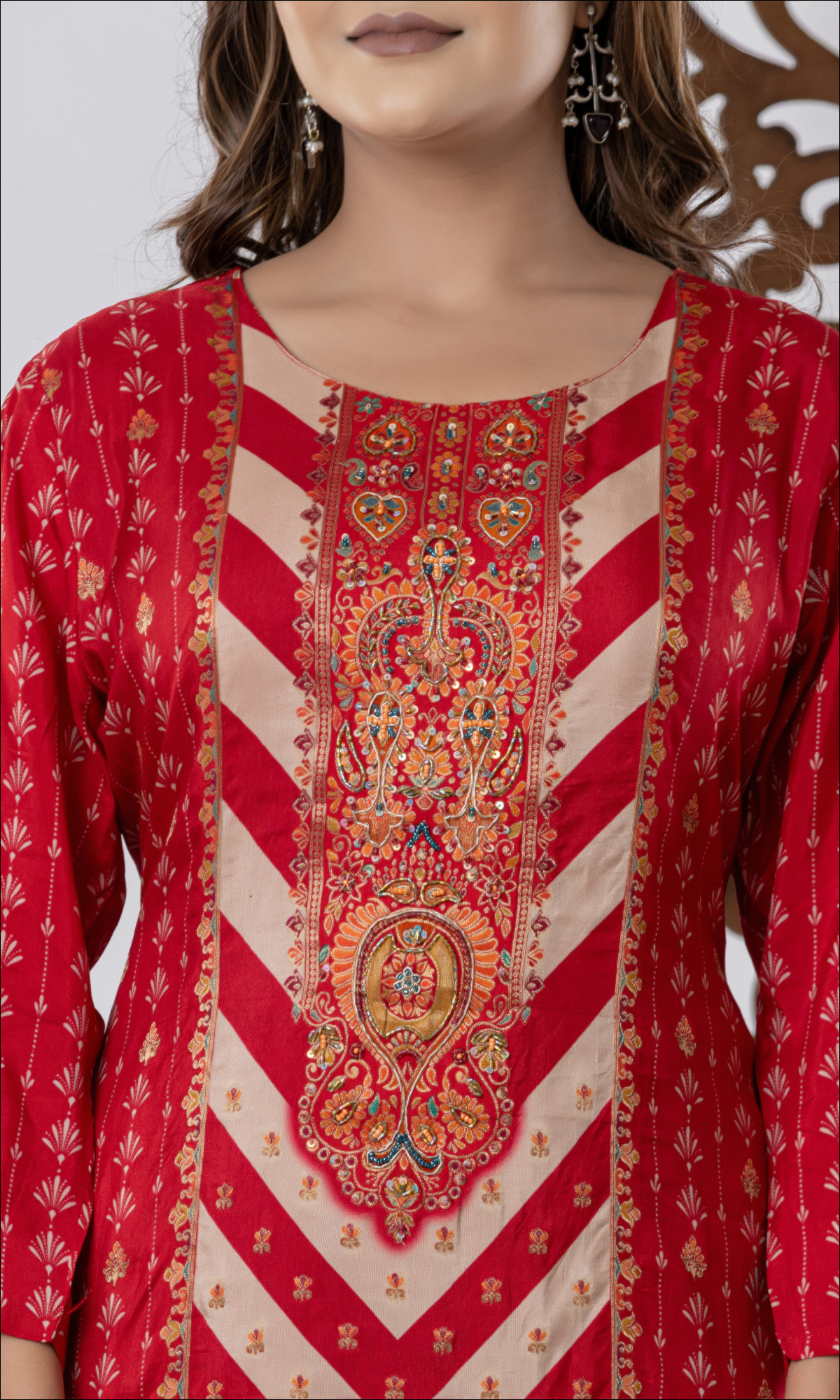 Maroon Floral Printed Salwar Suit
