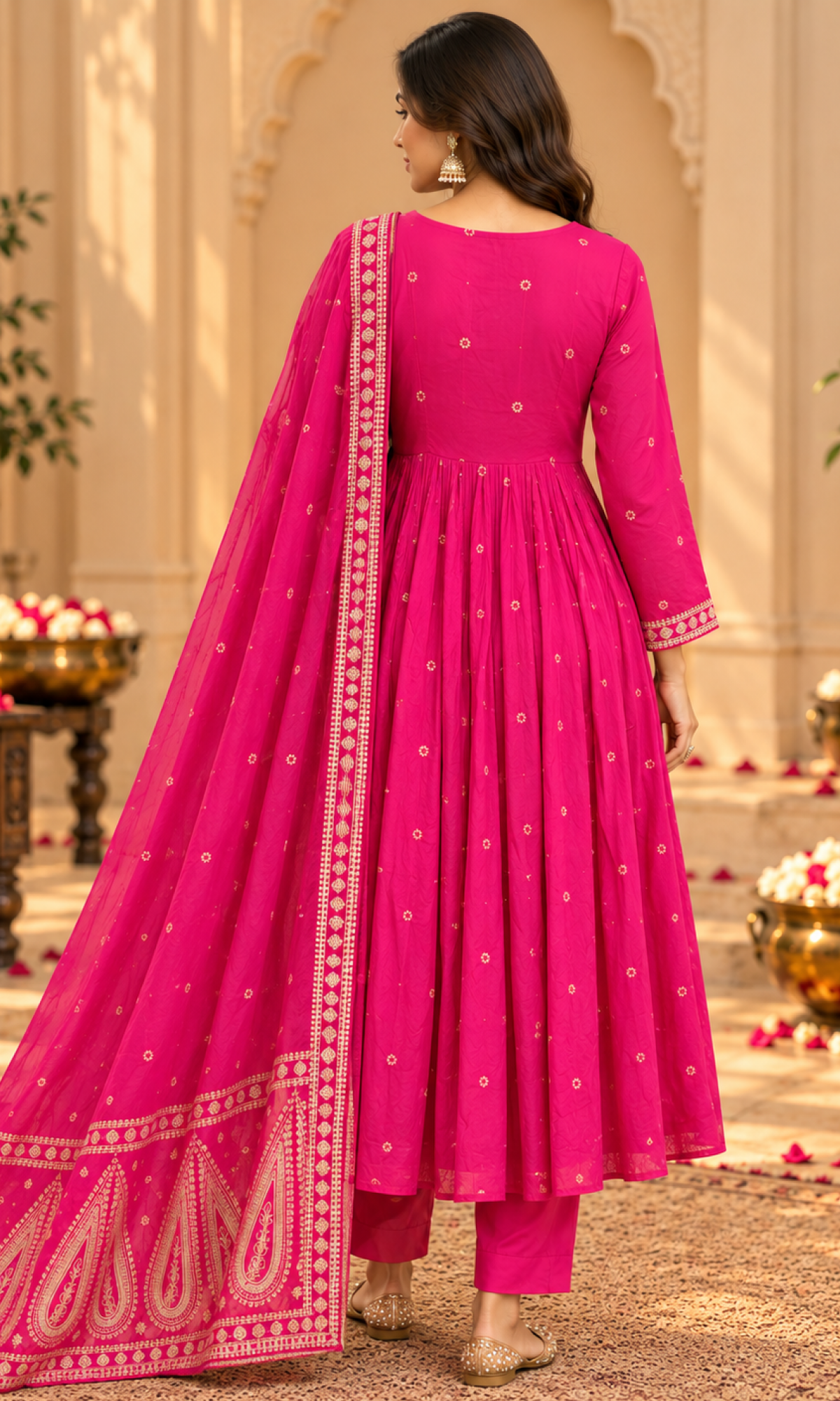 Pink Embroidered Kurta Set
