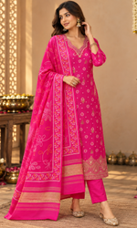 Pink Printed Kurta Set