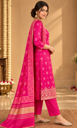 Pink Printed Kurta Set