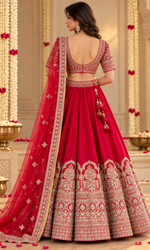 Bridal Red Embroidered Lehenga