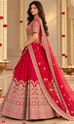 Bridal Red Embroidered Lehenga