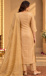 Gold Embroidered Kurta Set