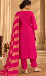 Pink Embroidered Kurta Set
