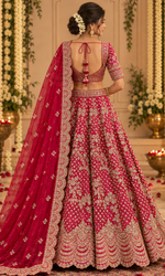 Red Embroidered Bridal Lehenga