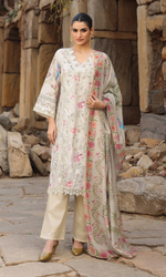 Ivory Rose Garden Embroidered Kurta Set