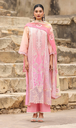Rose Blush Regal Embroidered Kurta Set