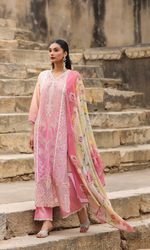Rose Blush Regal Embroidered Kurta Set