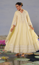 Yellow Anarkali Set with Dupatta