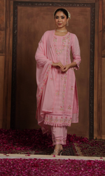 Blush Pink Embroidered Kurta Set