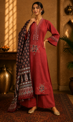 Maroon Elegance Suit Set