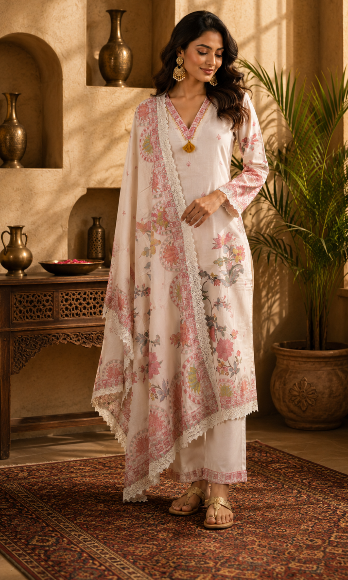 Ivory BlossomKurta Set