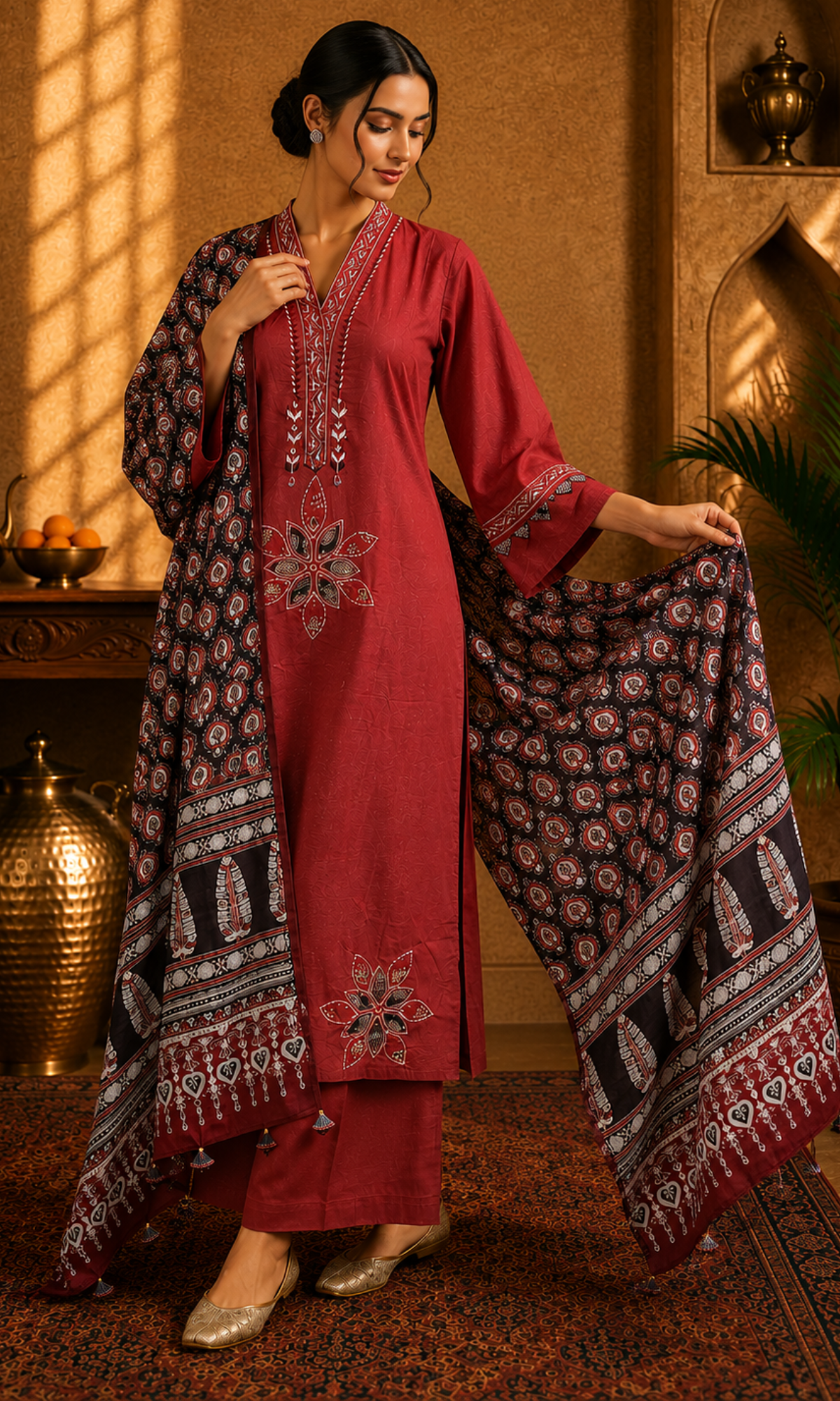 Maroon Elegance Suit Set