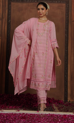 Blush Pink Embroidered Kurta Set