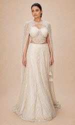 Ivory Royale Cape Gown