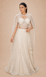 Ivory Royale Cape Gown