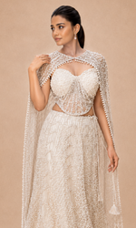 Ivory Royale Cape Gown