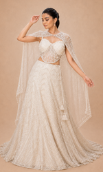 Ivory Royale Cape Gown