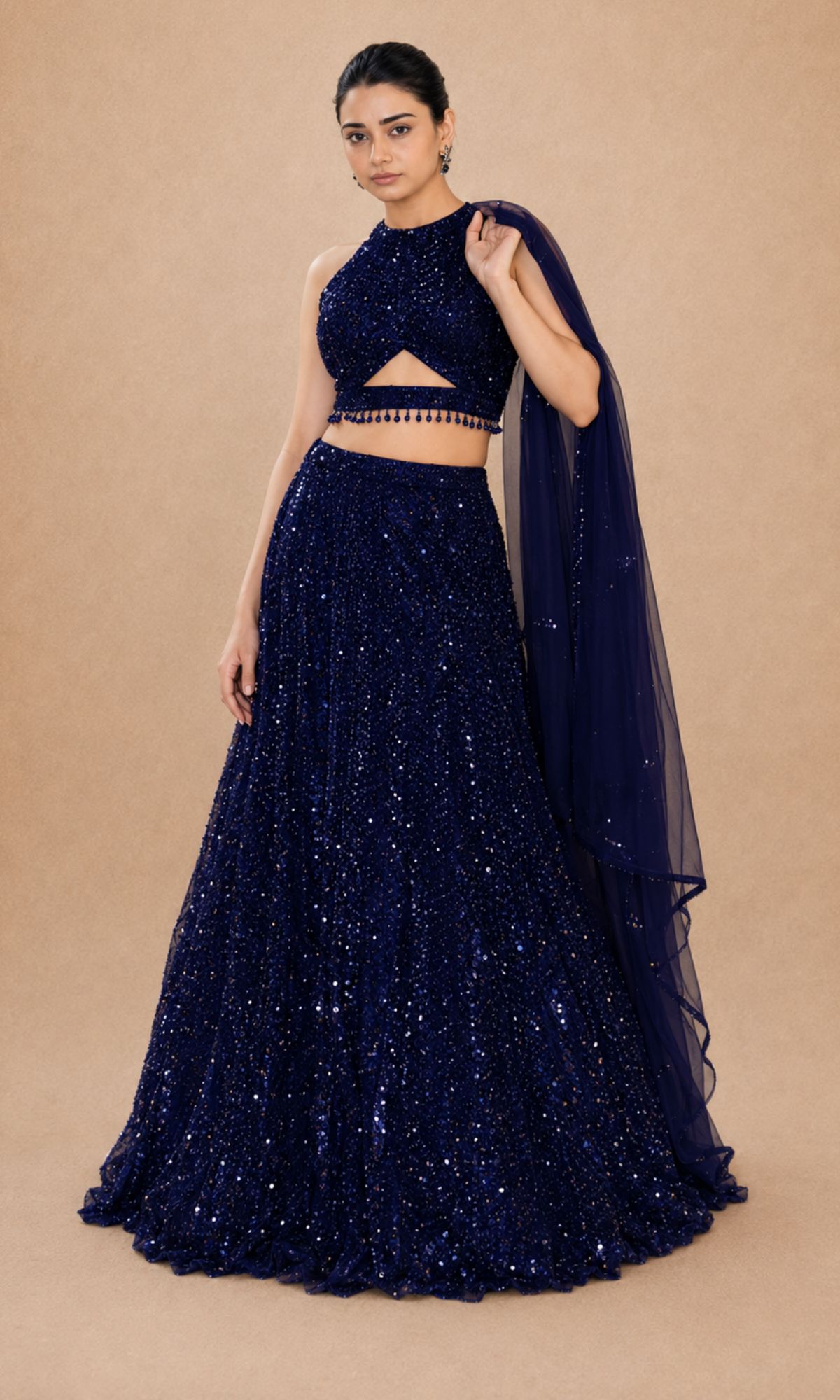 Midnight Stardust Lehenga Set