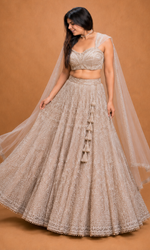 Champagne Glow Couture Lehenga