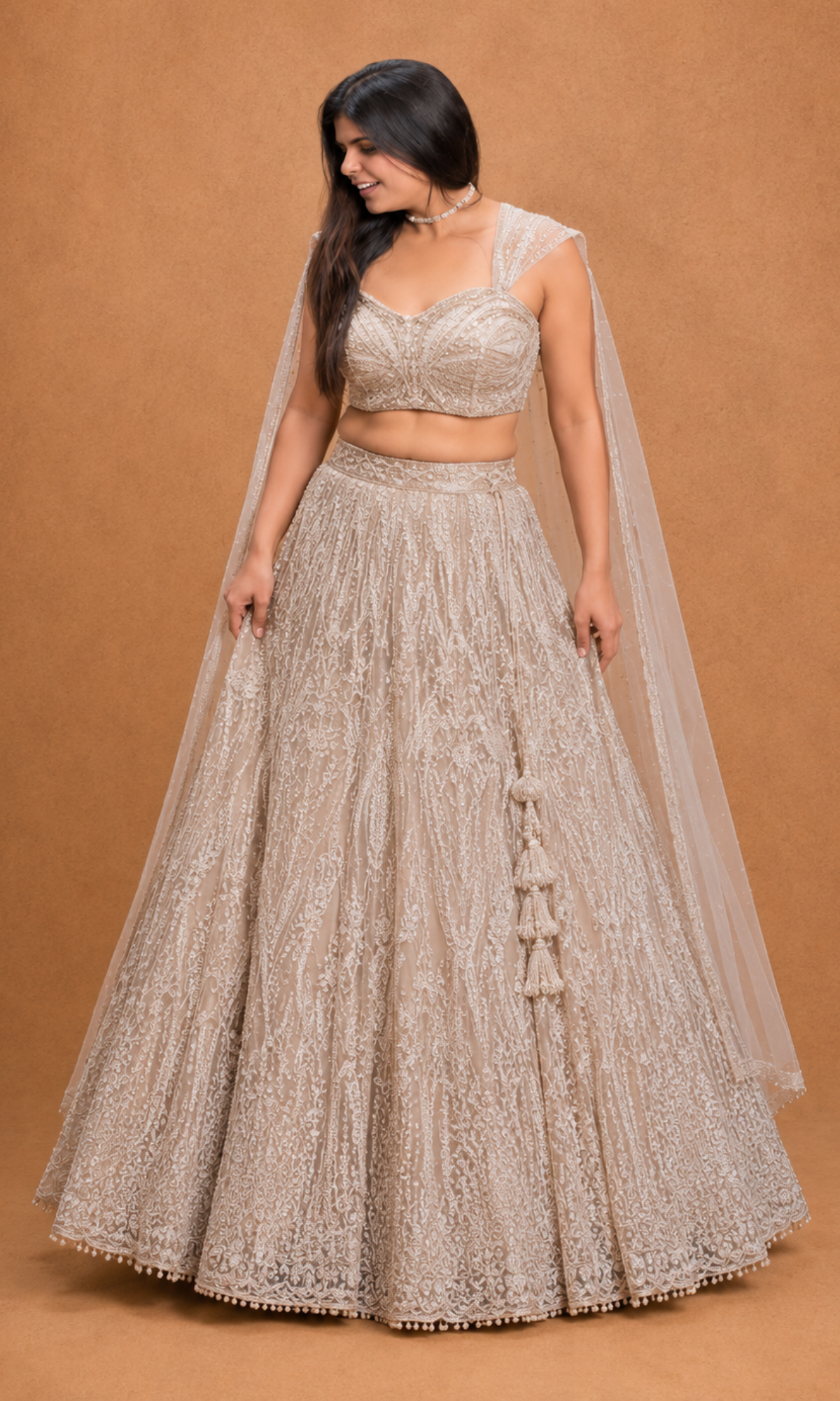 Champagne Glow Couture Lehenga