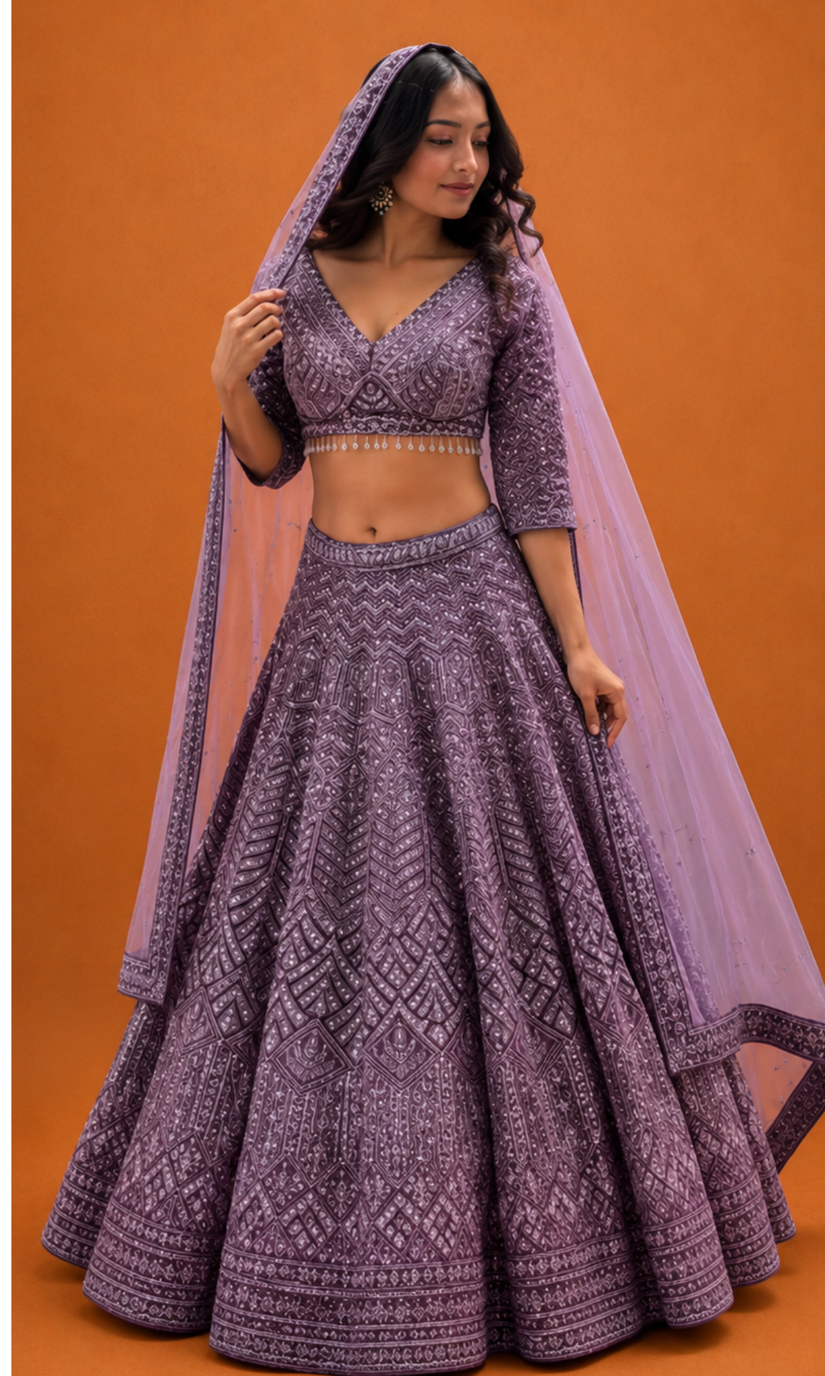Purple Majesty Bridal Lehenga