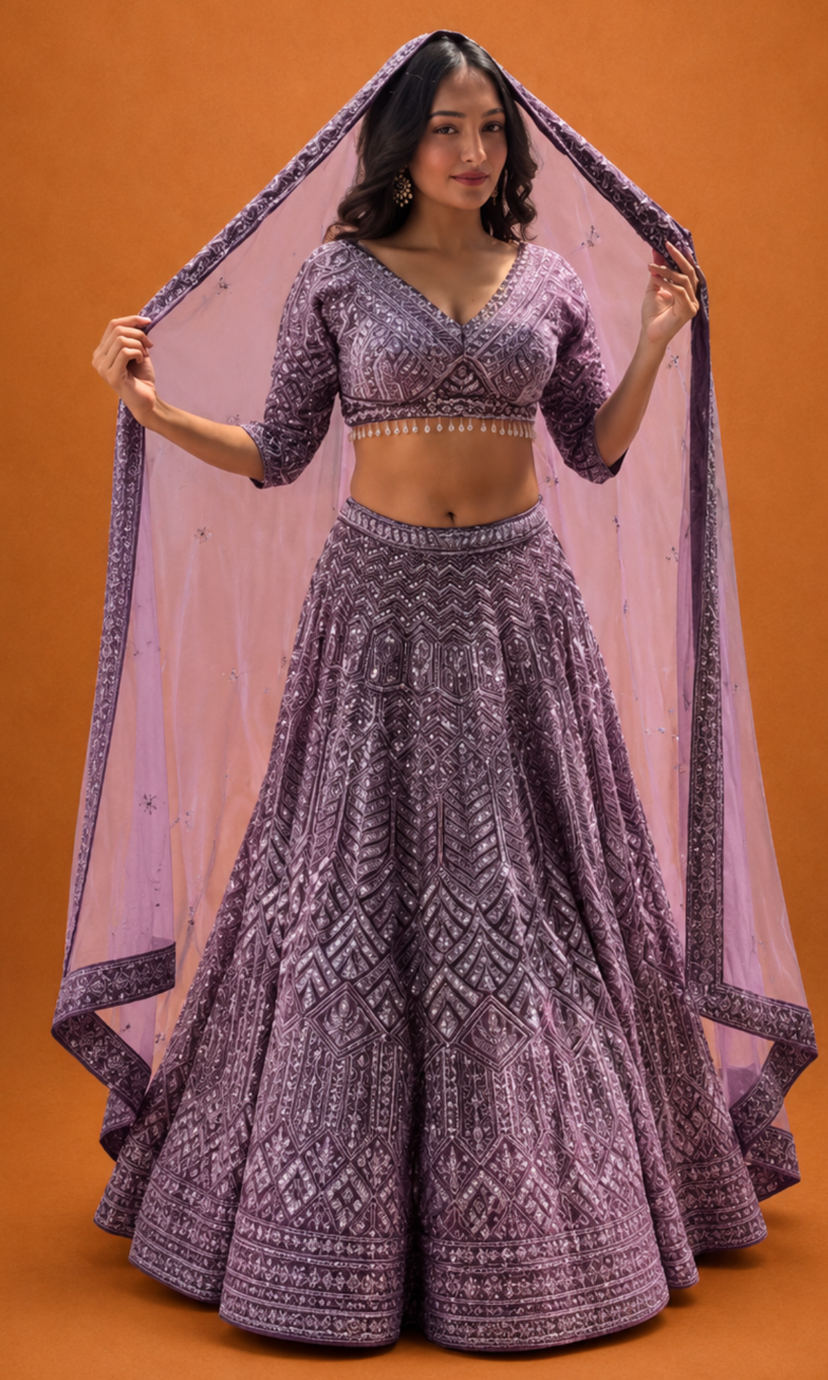 Purple Majesty Bridal Lehenga