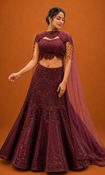 Maroon Diva Mermaid Lehenga