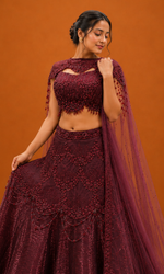 Maroon Diva Mermaid Lehenga